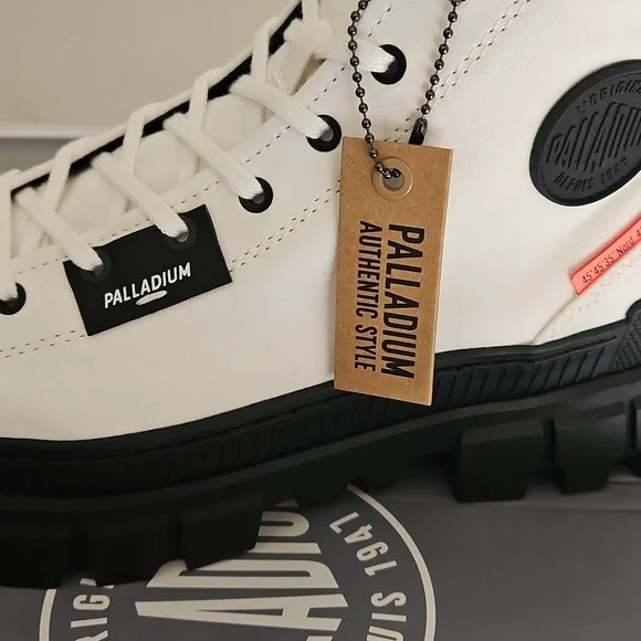 Palladium Revolt Hi TX Star White Platform Shoes, NEW! Size 10 - Picture 4 of 16